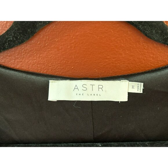 ASTR The Label Women's Black White Floral Bell Sleeve Mini Dress Medium Lace - Picture 3 of 4